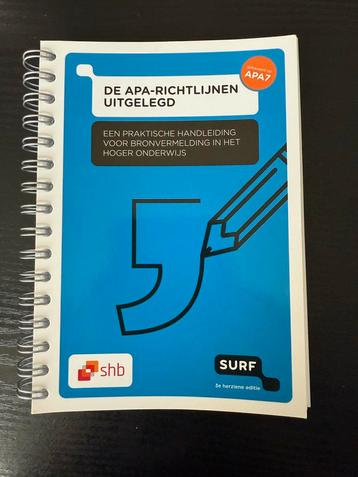 APA-Richtlijnen Hoger Onderwijs beschikbaar voor biedingen