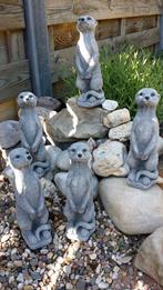 Vrolijke Stokstaartjes, in de Tuin/Vijver, Kado Tip!, Ophalen of Verzenden, Nieuw, Steen, Dierenbeeld