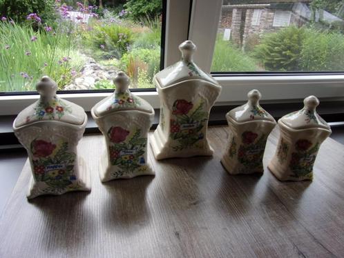 ANTIEKE KOFFIE-THEE-SUIKER-PEPER-ZOUT-VOORRAAD-KEUKENPOTTEN, Antiek en Kunst, Antiek | Keukenbenodigdheden, Ophalen