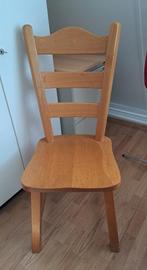 Massief eiken eetkamerstoel, Huis en Inrichting, Stoelen, Ophalen, Gebruikt, Bruin, Eén