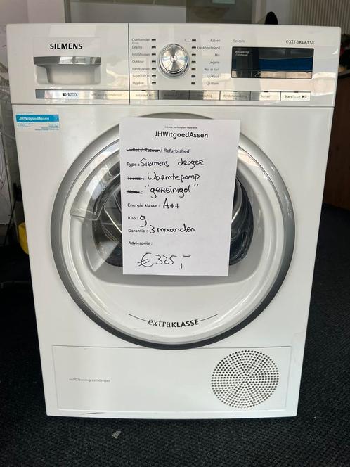Siemens IQ700 Warmtepompdroger.Bezorgd en garantie, Witgoed en Apparatuur, Wasdrogers, Zo goed als nieuw, Condens, Voorlader, 8 tot 10 kg