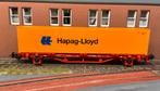 Piko 57700 container wagon met container, Hobby en Vrije tijd, Modeltreinen | H0, Gelijkstroom, Wagon, Zo goed als nieuw, Piko