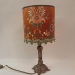 Schemerlamp vintage boudoir stijl oranje groen goud, Ophalen of Verzenden, Nieuw, Stof, Minder dan 50 cm