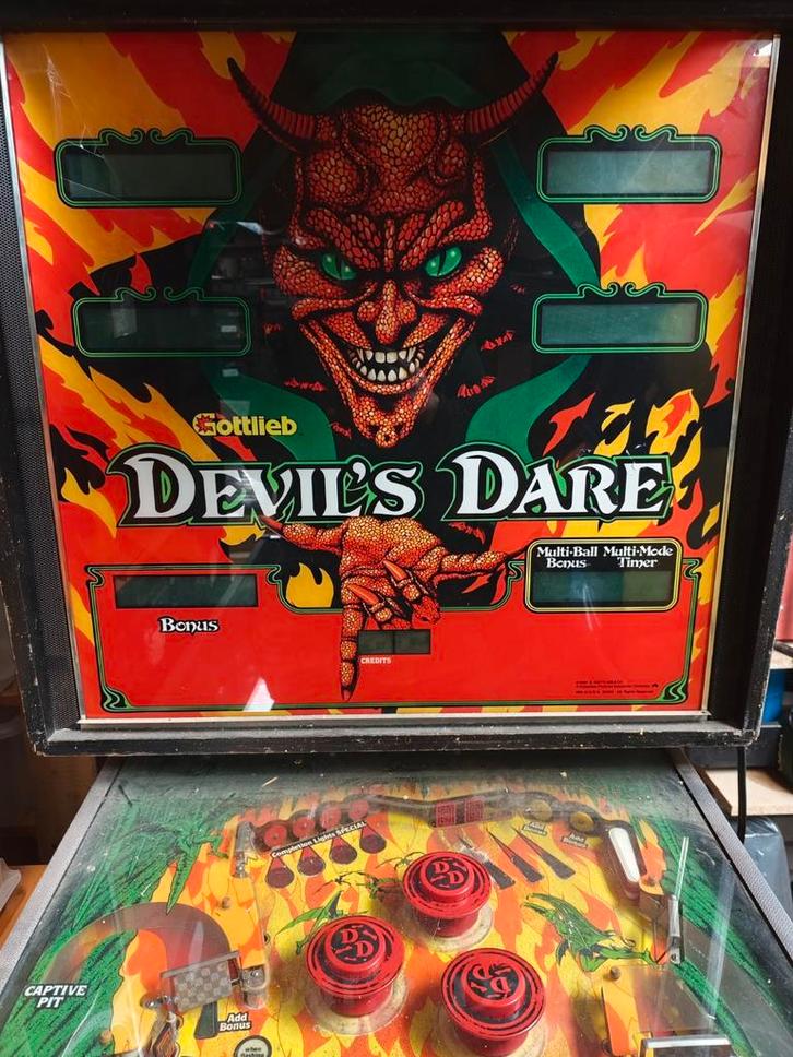 Gottlieb Devil's Dare Flipperkast - Multiball!, Verzamelen, Automaten | Flipperkasten, Ophalen