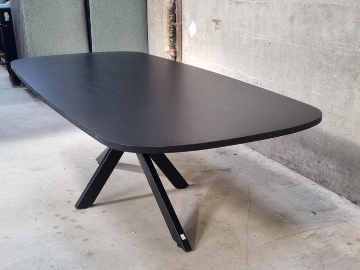 !!Superdeal!! Livin24 Eettafel Zwart Ovaal 240x110 cm, Huis en Inrichting, Tafels | Eettafels
