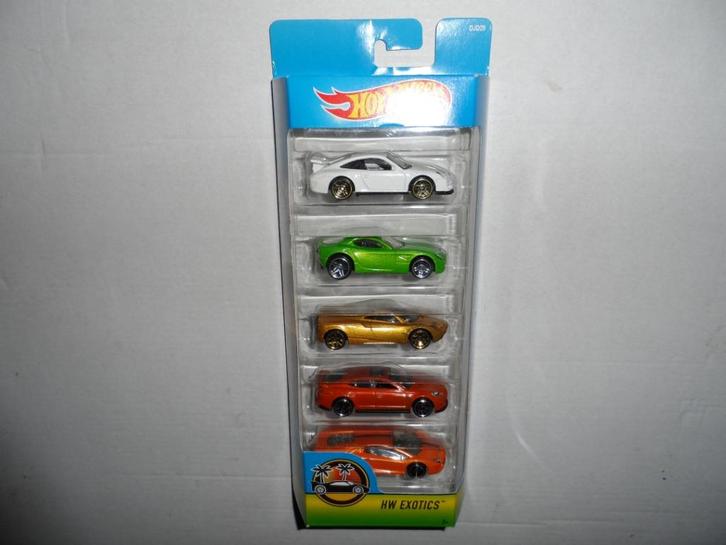 Hot Wheels 5 Pack - HW Exotics (2016) 1:64 B1, Hobby en Vrije tijd, Modelauto's | Overige schalen, Nieuw, Auto, Ophalen of Verzenden