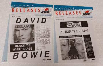David Bowie PROMO FOLDERS Ariola set van 2 Black Tie Jump beschikbaar voor biedingen