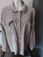 Stoere rib blouse - wijd model, Ophalen of Verzenden, Zo goed als nieuw, Maat 38/40 (M), Beige