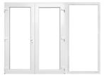 Kunststof Dubbele Deur Met Zijlicht 282,4 X 215 Cm Wit, Niet ingevuld, Kunststof, Niet ingevuld, Nieuw
