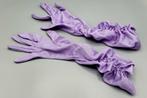 Paarse Vintage zijde dames handschoenen, Verzenden, Overige materialen, Overige typen