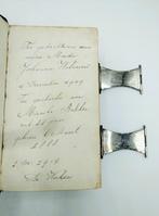 Bijbel met zilveren sloten, J. van Dam, Schoonhoven, 1873, Antiek en Kunst, Verzenden, Bijbel