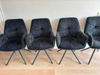 EETKAMERSTOELEN PALMA ZWART 4X, Huis en Inrichting, Stoelen, Ophalen of Verzenden, Zo goed als nieuw, Zwart, Vier