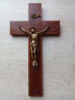 Kruisbeeld met bronzen Corpus Christi 40cm, Ophalen of Verzenden, Gebruikt, Christendom | Katholiek