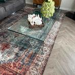 Stijlvolle salontafel 150x75x35cm, Gebruikt, Glas, 150 tot 200 cm, Minder dan 50 cm