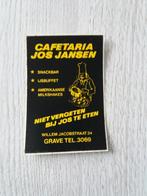 sticker CAFETARIA JOS JANSEN in GRAVE, Ophalen of Verzenden, Zo goed als nieuw, Bedrijf of Vereniging