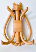 Rotan kapstok / wand kapstok *vintage*, Wandkapstok, Ophalen of Verzenden, Zo goed als nieuw, Minder dan 100 cm