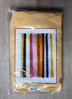 Voile lussengordijn wit en zwart, Ophalen of Verzenden, Nieuw, Wit