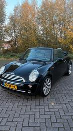 Mini 1.6 16V Cooper Cabrio 2004 Zwart, Auto's, Voorwielaandrijving, Zwart, 4 cilinders, Cabriolet