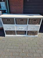 Witte lade kast met mandjes, Huis en Inrichting, Kasten | Dressoirs, Kast, Gebruikt, Kast, Kast