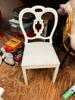 6 zeer degelijke landelijke eetkamerstoelen, Ophalen, Gebruikt, Wit, Vijf, Zes of meer stoelen