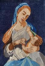 Borduurwerk, zijde, Maria, Jezus, vintage, Ophalen, Gebruikt, Handborduren, Overige typen