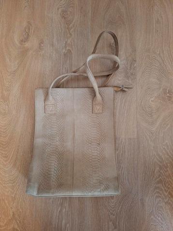 Dstrct leren schoudertas beige beschikbaar voor biedingen