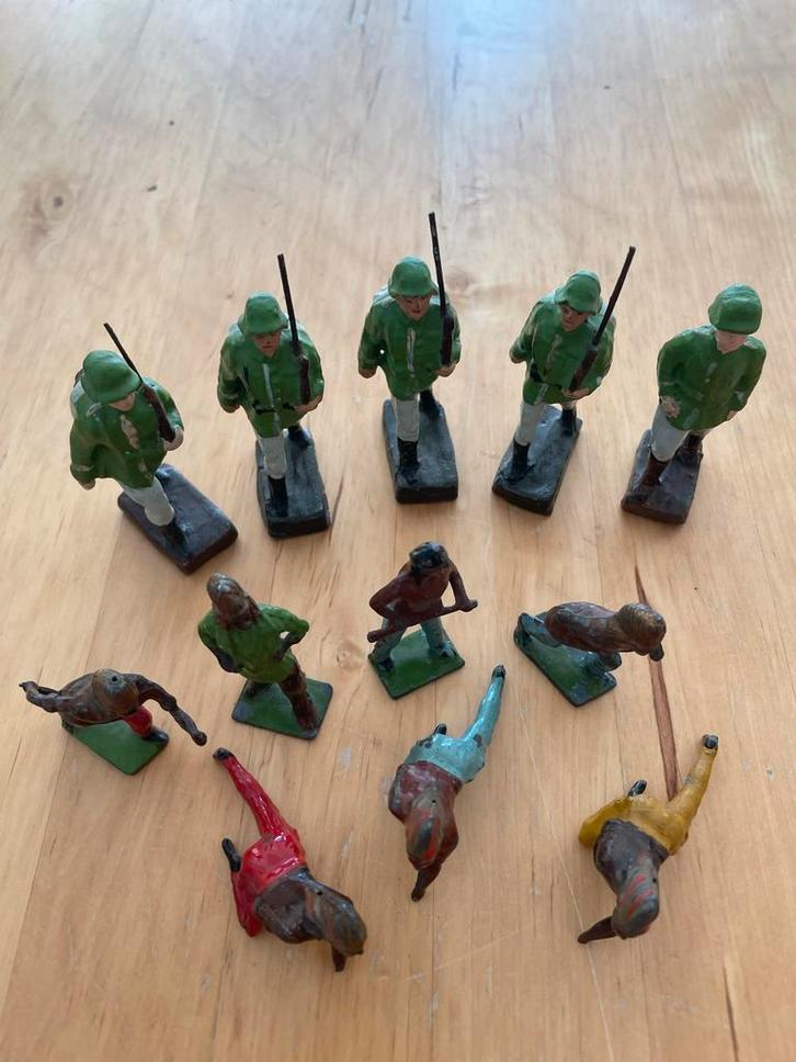 Antieke Tinnen Soldaatjes, Hobby en Vrije tijd, Modelbouw | Auto's en Voertuigen, Gebruikt, Overige typen, 1:50 of kleiner, Overige merken