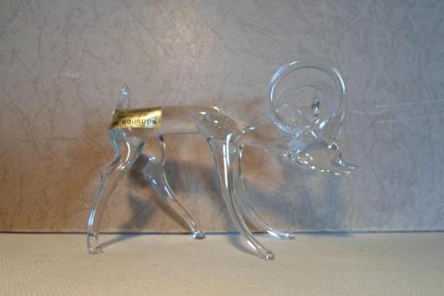 J. Fantino Steenbok Hert Glas, Antiek en Kunst, Antiek | Glas en Kristal, Ophalen of Verzenden
