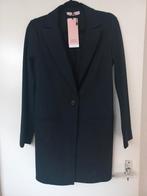 Studio Anneloes bonded lange blazer Jazzy maat M dank blue, Maat 38/40 (M), Studio Anneloes, Blauw, Ophalen of Verzenden