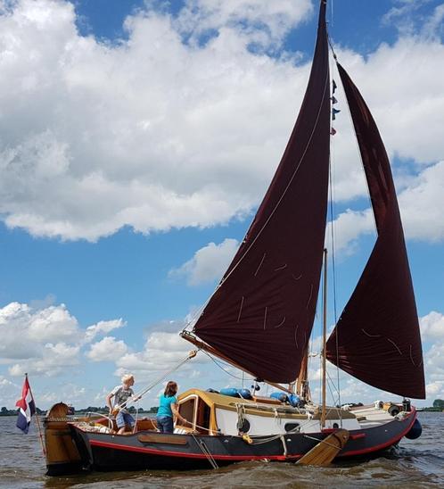 zeeschouw Pûster, Watersport en Boten, Platbodems, Gebruikt, 9 tot 12 meter, Staal, Diesel, Ophalen