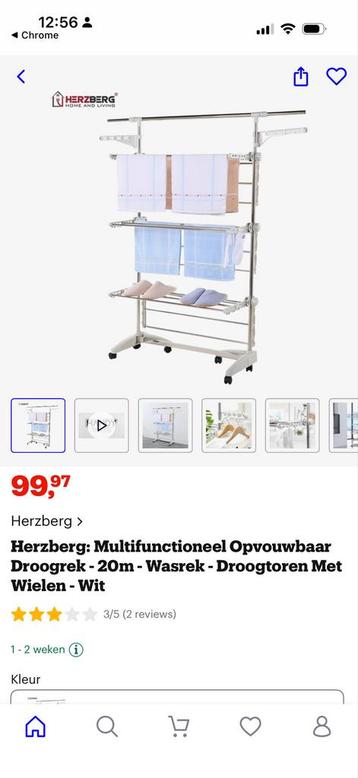 Herzberg Droogtoren - Wasrek met Wielen beschikbaar voor biedingen