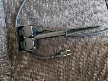 Nieuw tuincontactdoos 2 voudig, 1,5m kabel beschikbaar voor biedingen