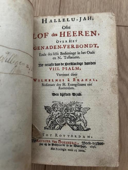 Zeldzaam oud boek – “Halleluja-Jah” – W.A. Brakel – 1696, Antiek en Kunst, Antiek | Boeken en Bijbels, Ophalen of Verzenden