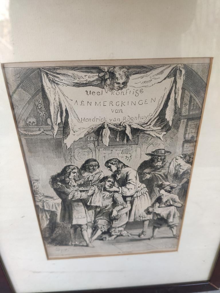 Gravure De Chirurgijn, H. Duthfil. WD-18., Antiek en Kunst, Kunst | Etsen en Gravures, Ophalen of Verzenden