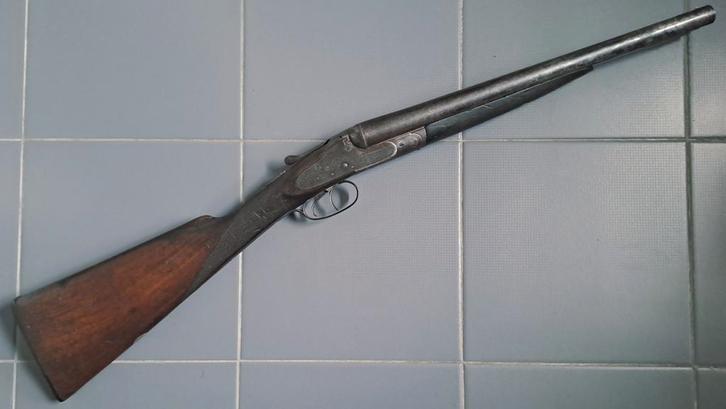 Antiek Brits hammerless coach gun geweer kal 12 zwartkruit, Antiek en Kunst, Antiek | Overige Antiek, Ophalen of Verzenden