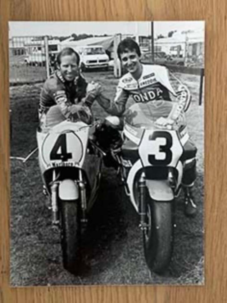 Org z/w foto 18x24 cm Kenny Roberts en Freddie Spencer 198, Boeken, Motoren, Nieuw, Algemeen, Verzenden