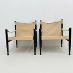 2 Danish Safari Stoelen Erik Wørts Niels Eilersen 1960s, Gebruikt, Twee, Overige kleuren, Ophalen of Verzenden