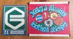 Jaren 60 (like panini) "Jean's" Badge FC Groningen + zakje!, Ophalen of Verzenden, Zo goed als nieuw, Sticker
