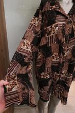 Miss Etam mooie blouse in winterkleuren bruin zwart mt 52, Bruin, Verzenden, Blouse of Tuniek, Zo goed als nieuw