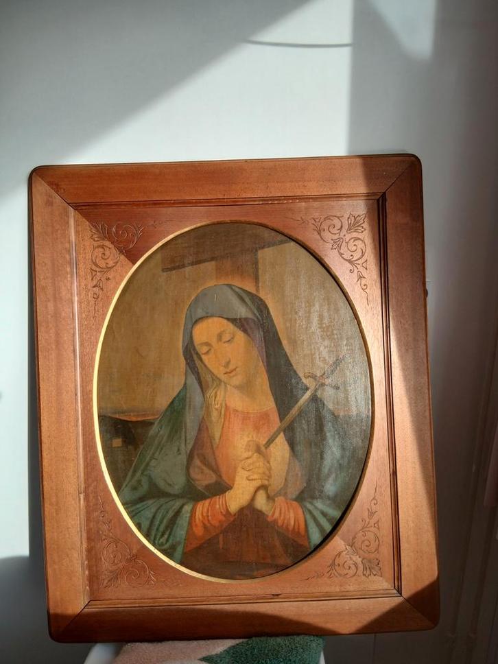 Oude Schilderijen Maria en Jezus, Antiek en Kunst, Kunst | Schilderijen | Klassiek, Ophalen