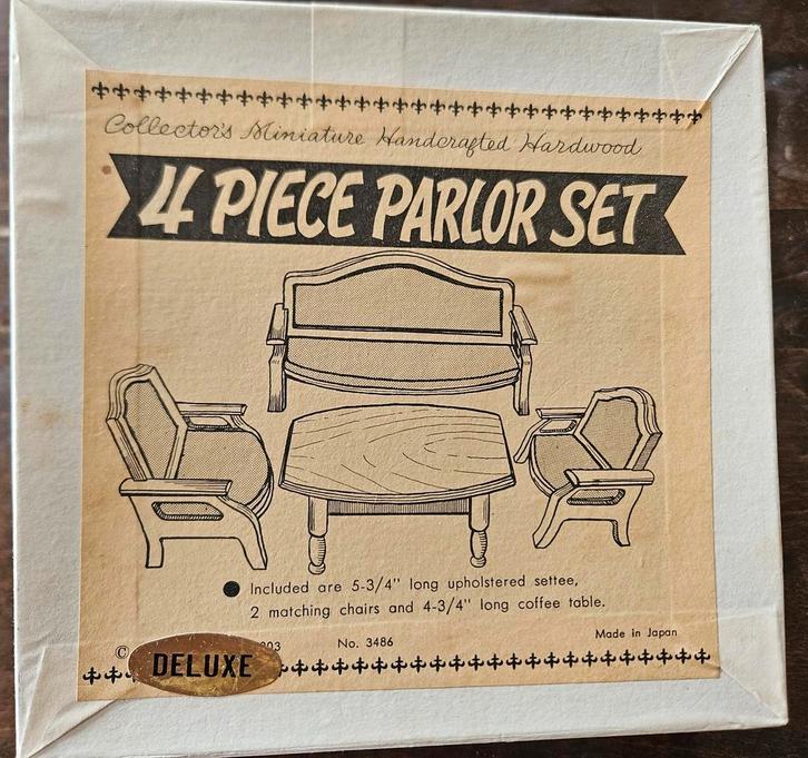 Miniaturen Parlor Salon set, Verzamelen, Poppenhuizen en Toebehoren, Zo goed als nieuw, Decoratie, Ophalen of Verzenden