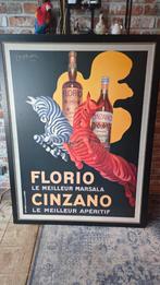 Vintage Florio Cinzano Poster in Lijst, Ophalen