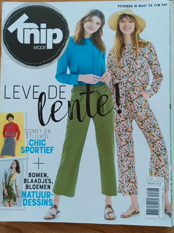 Knipmode maart 2018, Hobby en Vrije tijd, Kledingpatronen, Zo goed als nieuw, Vrouw, Knipmode, Ophalen of Verzenden