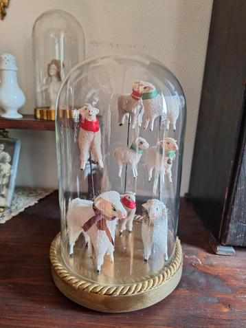 Oude Kerststal Schaapjes in Stolp/Ertsgebergte/Schaapje beschikbaar voor biedingen