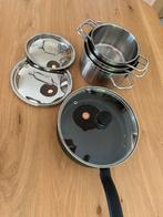 Pannenset BK/Tefal, Ophalen, Zo goed als nieuw, Rvs, Pannenset