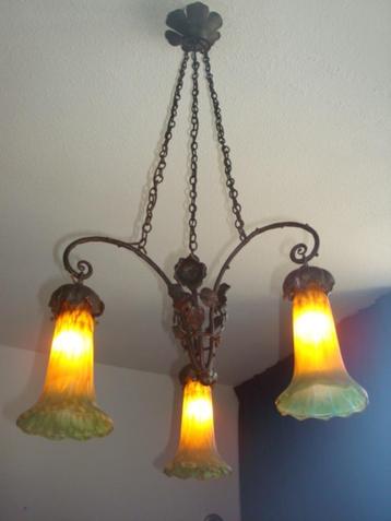 Franse Art Nouveau Hanglamp beschikbaar voor biedingen