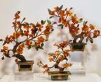 Bonsai bomen in Jadeiet en koperen plantenpot., Antiek en Kunst, Ophalen of Verzenden