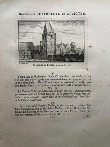 010 / Amsterdam Kolveniers Doelen Kopergravure 1725 beschikbaar voor biedingen