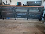 Ikea tv- audio meubel (hout en staal), Ophalen, Gebruikt, 25 tot 50 cm, Grenenhout