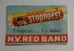 N.V. RED BAND    STOPHOEST, Ophalen of Verzenden, Zo goed als nieuw, Luciferdoosjes of -merken